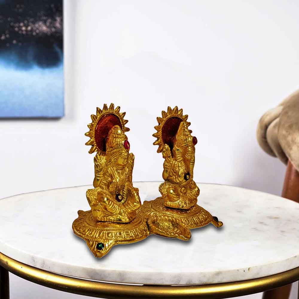 Laxmi Ganesh Set Idol Showpiece Diya